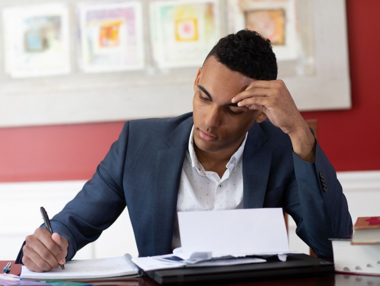 man at desk 