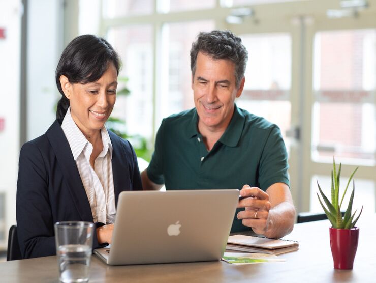 couple with laptop