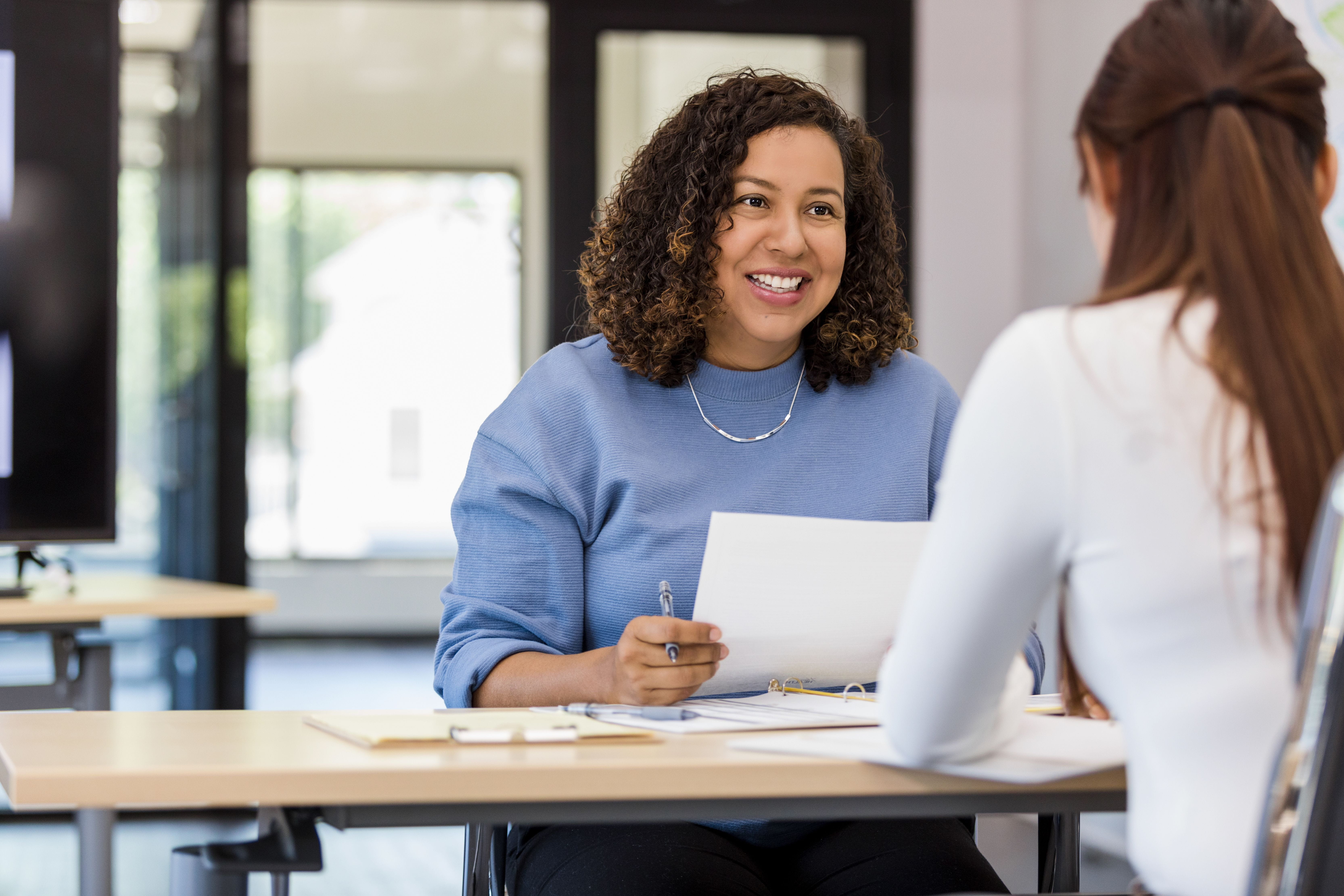 woman networking